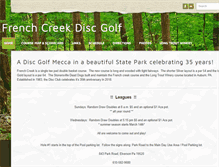 Tablet Screenshot of frenchcreekdiscgolf.com